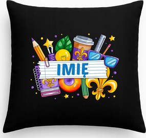 Névre szóló párna Személyre szabott Ajándék Tanárnak Fekete