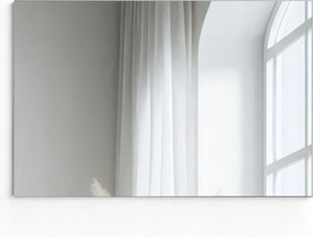 Fali tükör keret nélkül, téglalap alakú, minimalista, klasszikus, 80x60 cm
