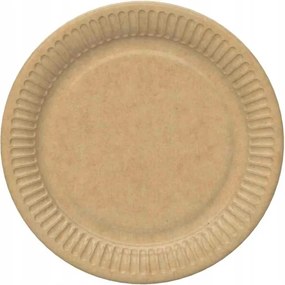 Eko papírtányér, átm.23cm/50db, barna TÁNYÉROK23-120/50-B