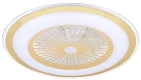 Milagro LED Dimmelhető mennyezeti lámpa ventilátorral ZEPHYR LED/48W/230V arany + távirányító MI1978