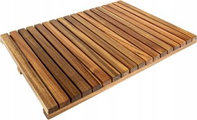 Fürdőszobai Állvány Fa Csúszásgátló Szőnyeg Akácfából 53 x 36 cm