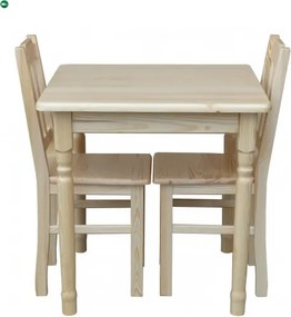 Étkezőasztal faragott lábbal 90x90 natúr