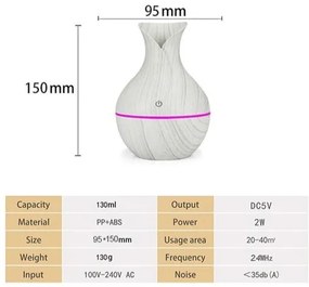Illóolaj diffúzor fautánzattal - világosbarna