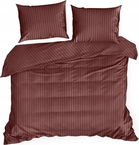 Szatén ágyneműhuzat sima luxus elegáns pamut Vera 160x200 bordó