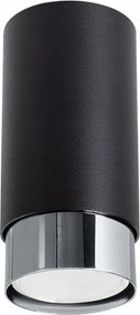 Mennyezeti spot lámpatest fekete króm cső 12.5 cm spot Sollux
