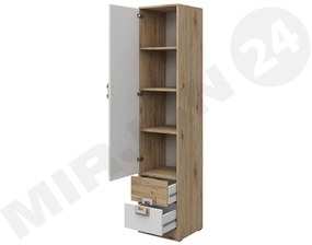 Polcosszekrény Niles NI05 (világos tölgy + fehér). 1058373