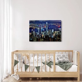 Éjszakai város képe (90x60 cm)