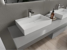 Mexen Ava 60 x 38 cm-es, fehér konglomerátum mosdótál - 23016001