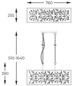 Zuma Line P0578-06C-V7V7 - Csillár láncon SPRING 6xG9/33W/230V arany