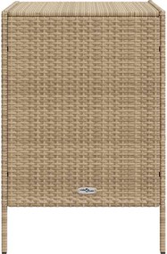 vidaXL bézs polyrattan kerti tárolószekrény 55 x 59 x 80 cm
