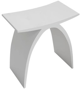 Cerano Tara, öntött márvány fürdőszobaszék 43x43x23,5cm, fehér, CER-CER-426655