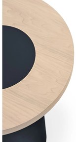 Kék-natúr színű dohányzóasztal kőrisfa dekorral 50x120 cm Nori – Teulat