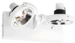 Modern spotlámpa fehér 2-lámpás - Master 111