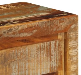tömör újrahasznosított fa tálalószekrény 120 x 30 x 75 cm