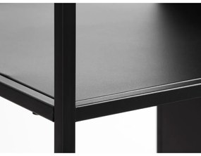 Fekete fém könyvespolc 80x138 cm Malibu – Unique Furniture