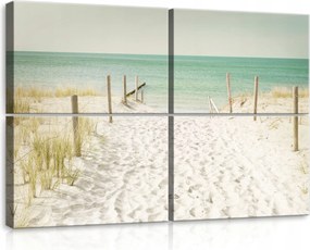 Vászonkép 120x80 Homok tenger óceán ösvény természet nyugalom pihenés part horizont