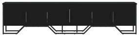 fekete szerelt fa TV-szekrény 180 x 34 x 41 cm