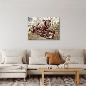 A mozdony történelmi képe (70x50 cm)
