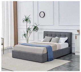 Padva ágy 140 x 200 cm, szürke