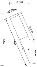 GLOBO 3157S - DACIA szenzoros kültéri lámpa 1xE27/60W