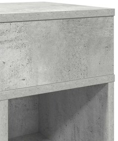 betonszürke éjjeliszekrény fiókkal 25 x 31 x 66 cm