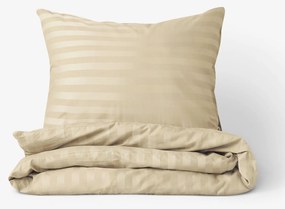 Goldea damaszt ágyneműhuzat - arany csíkos 140 x 220 és 70 x 90 cm