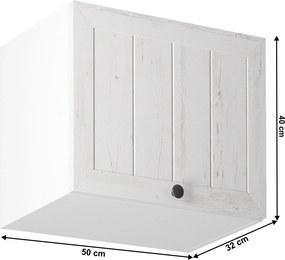 Felsőszekrény G50K, fehér/sosna andersen, PROVANCE