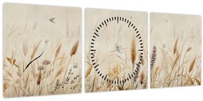 Kép - Wild Meadow (órával) (90x30 cm)