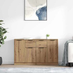 Oldalszekrények 2 pcs Artisan tölgy 60 x 30 x 70 cm Faanyag