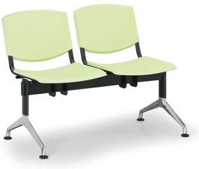 Design műanyag pad, 2 üléses, zöld