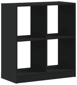 fekete szerelt fa könyvespolc 68,5 x 32 x 75 cm