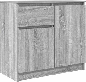 vidaXL szürke sonoma szerelt fa tálalószekrény fiókos 71x35x65 cm