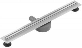 Mexen Lapos rozsdamentes acél zuhanytálca 360°-ban forgatható szifonnal 70 cm, SLIM minta, 1041070