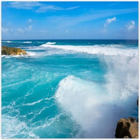 Poszterek 100x100 Nyugtalan tenger Hullámok