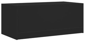fekete dohányzóasztal üvegajtókkal 102 x 50 x 42 cm