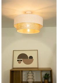 Felületre szerelt BORHO csillár 1xE27/60W/230V fehér/juta