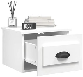 2 db fehér falra szerelhető éjjeliszekrény 41,5x36x28 cm