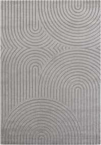 Szürke szőnyeg nappaliba 133x190cm,modern kivágott geometrikus boho minta