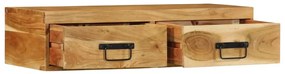tömör akácfa falra szerelhető TV-szekrény 80x30x19 cm