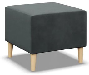 Etna puff, bársony, 50x50, szürke