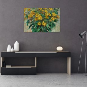 Kép - Claude Monet, Jerusalem Artichoke Flowers, reprodukciók (90x60 cm)