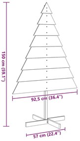 tömör fa karácsonyfa-dekoráció 150 cm
