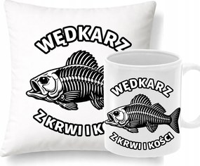 Párna Bögre Szett Férj Nagypapa Horgász Kolléga Hús-vér