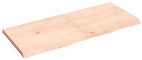 kezeletlen tömör tölgyfa fali polc 120x50x(2-4) cm