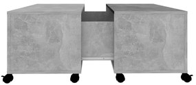 betonszürke szerelt fa dohányzóasztal 75 x 75 x 38 cm