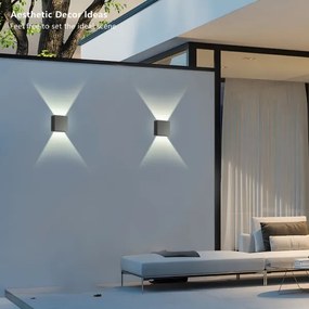 Brilagi - DOUBLERAY LED kültéri fali lámpatest, 4W, 230V, antracit, IP65