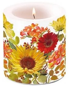 Sunny Flowers Cream átvilágítós gyertya 8x7,5cm
