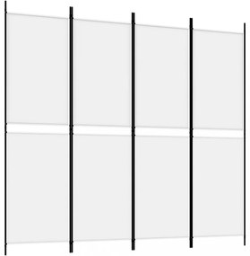 4 paneles fehér szövet térelválasztó 200x180 cm