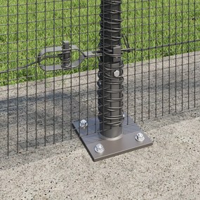 Hegesztett huzal kerítés 13 felfogó oszloppal Szürke 1x50 m Acél