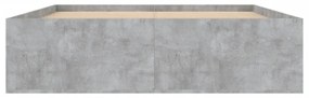 betonszürke franciaágykeret 135 x 190 cm